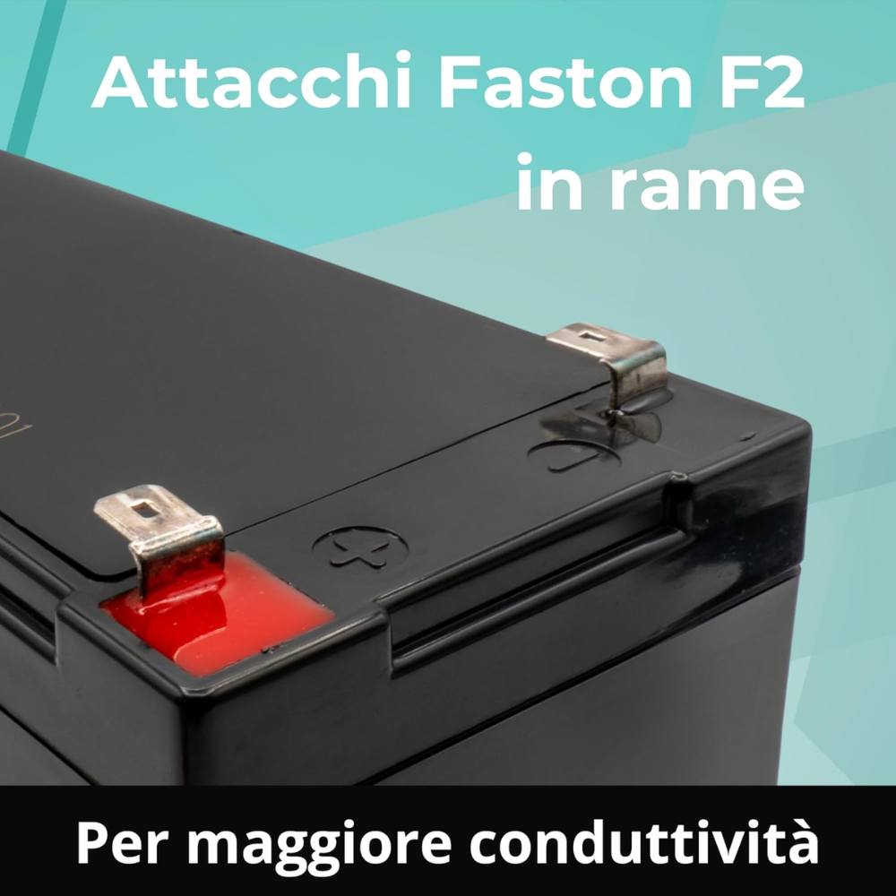 Mach power batteria al piombo 12v 9ah vrla agm ricaricabile per ups e sistemi di backup