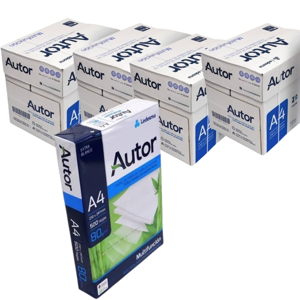 Kit professionale carta ledesma autor a4 80 g/m² 20 risme