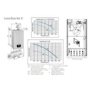Caldaia baxi metano duotec compact e24 condensazione classe a camera stagna