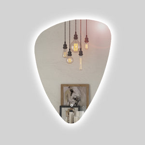 Specchio 5 mm triangolare stondato retroilluminato interruttore touch *** misure 60x80 cm, tonalità dimmerabile 2700...