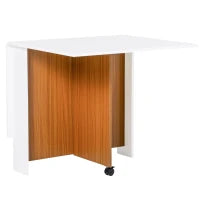 Tavolo da Pranzo Allungabile, Design Moderno, Tavolo Pieghevole Salvaspazio con Ruote 120 × 80 × 73cm