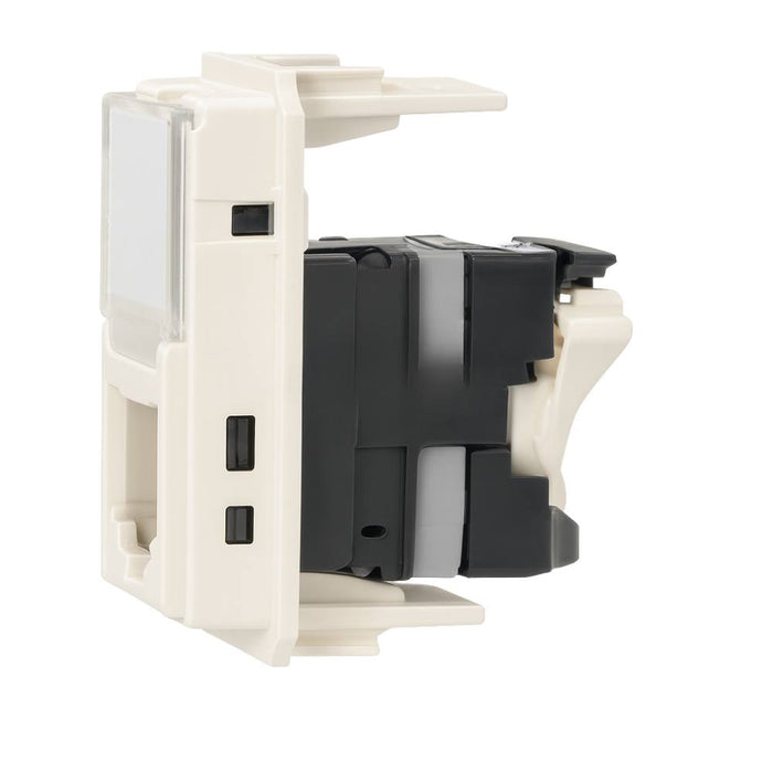 Bticino living now connettore rj45 categoria 5e utp 1 modulo toolless *** colore bianco, confezione 1