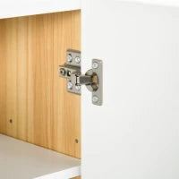 kleankin Armadietto Specchiera Bagno a 3 Ante con Mensole Regolabili, 68x22x60cm, Bianco