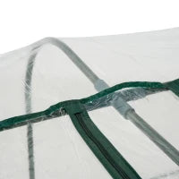 Serra a Tunnel Agricola in PVC con 3 Porte Avvolgibili, Acciaio e PVC Trasparente, 350x100x80cm