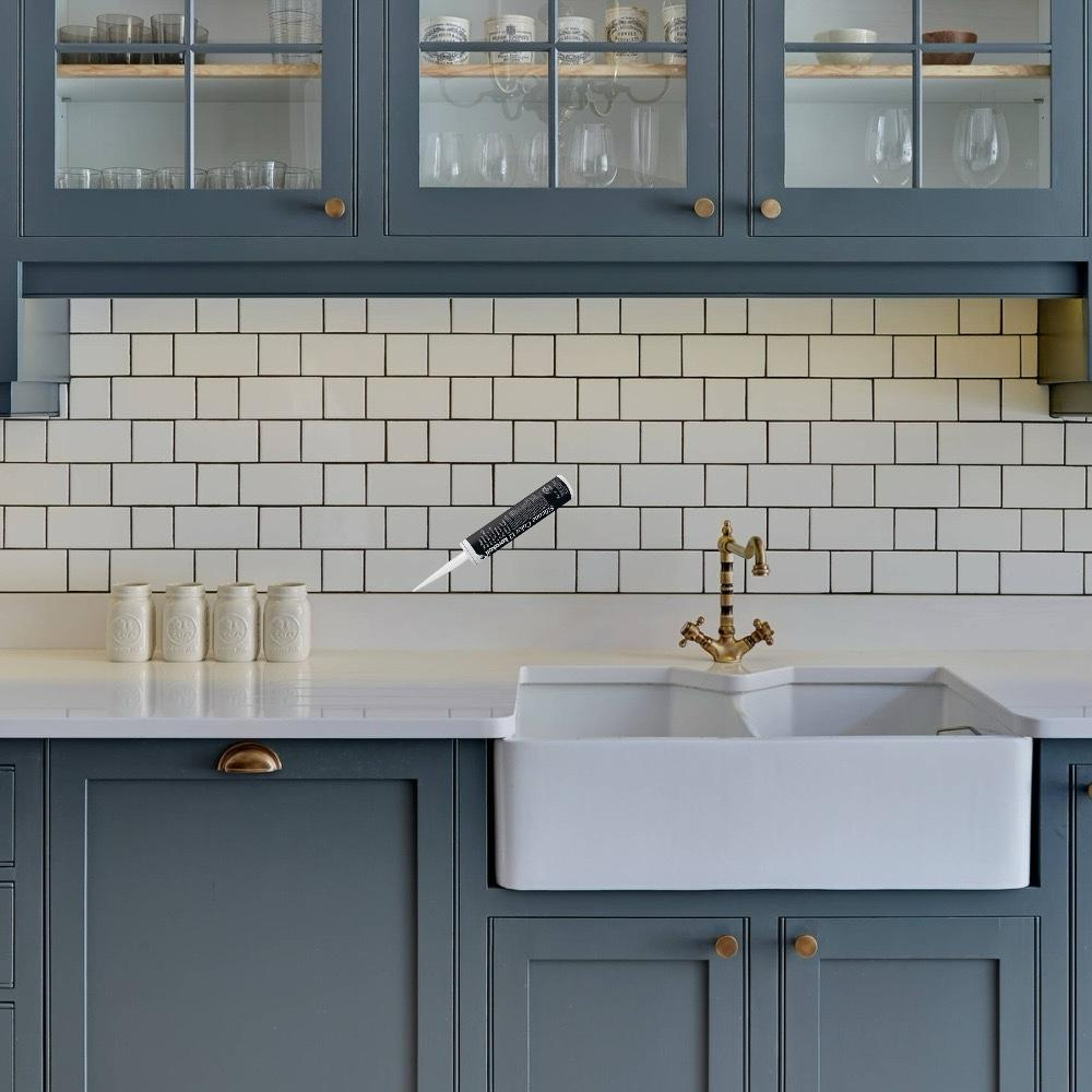 Silicone sigillante decorativo piastrelle mosaici giunture fughe colorato 310 ml *** colore- n 01, confezione 1