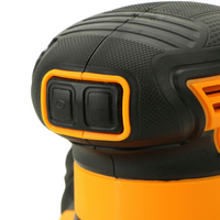 Levigatrice rotorbitale batteria al litio 20v nuda 5 fogli carta abrasiva