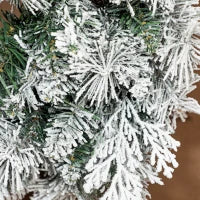 Ghirlanda Natalizia da 60 cm con Rami Innevati, 35 Luci LED con Timer e Pigne Decorative