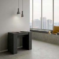 shopinnovativo- Consolle allungabile 90x48/204 cm Basic Small antracite spatolato