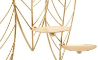 Portacandele Leaf Da Muro cm 66X14X56