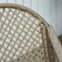 Set Mobili da Giardino in Rattan PE con 2 Poltrone Divano a 2 Posti e Tavolo e Cuscini, Colore Khaki e Arancione