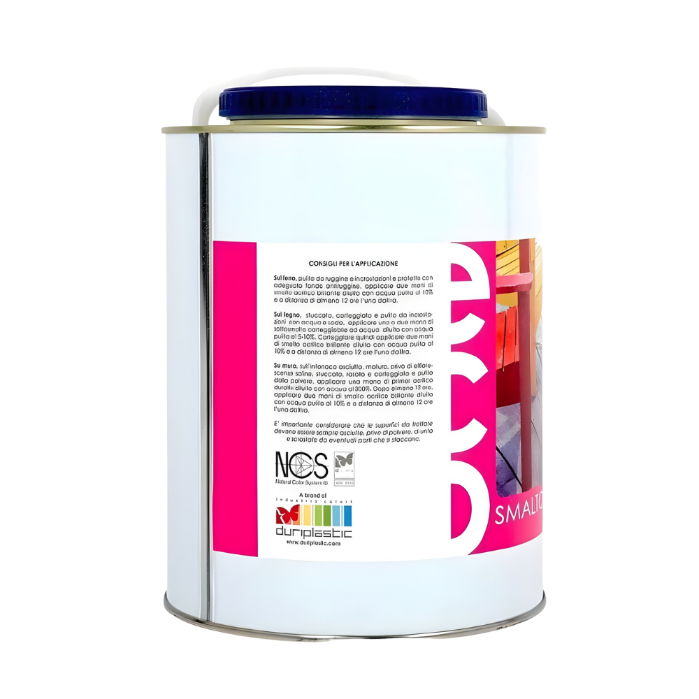 Ecolux smalto satinato acrilico ecologico per legno e metallo *** formato 2.5 lt, colore- grigio, confezione 1