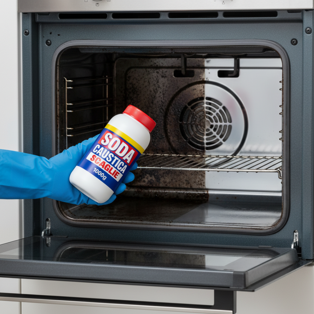 Soda caustica in scaglie disincrostante multiuso formato 1 kg pezzi 3 *** prod tipo 2, confezione 1