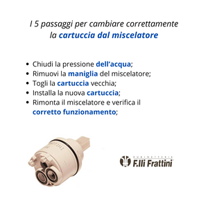 Cartuccia frattini r08027 Ø 35 ricambi miscelatore