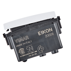 Vimar pulsante 1p no 10a illuminabile con tasto sostituibile serie eikon *** colore bianco, confezione 1