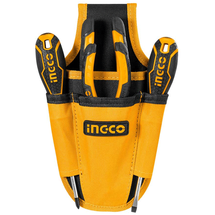 Fodero porta attrezzi utensili telefono 4 tasche frontali passante cintura