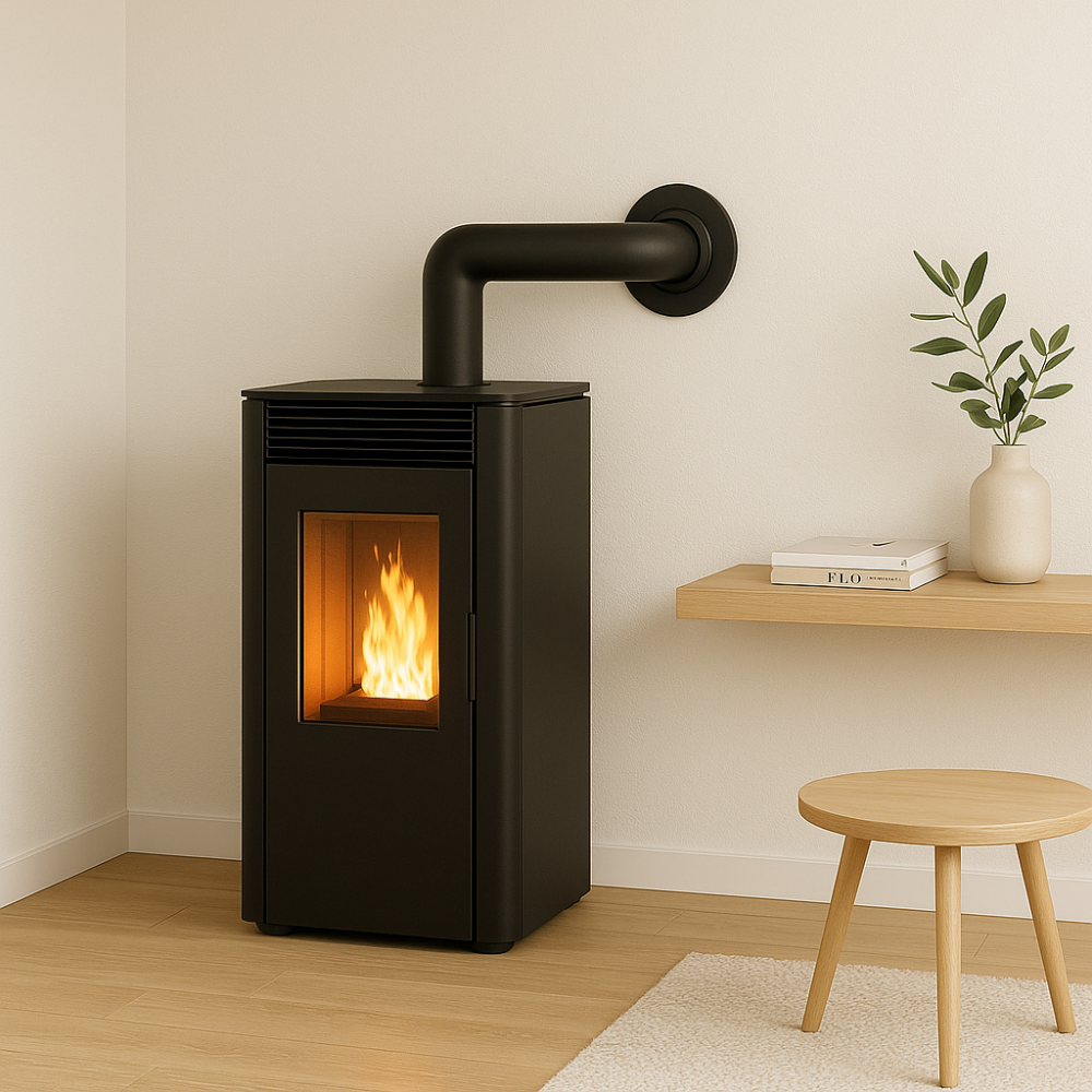 Rosone finitura arredo alluminio canale fumo stufa pellet abbellimento parete *** misura Ø 80 mm, confezione 1