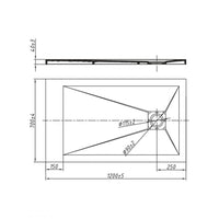 Piatto doccia bianco mineral marmo resina antiscivolo h4 cm *** misure l120 x p70 x h4 cm, confezione 1