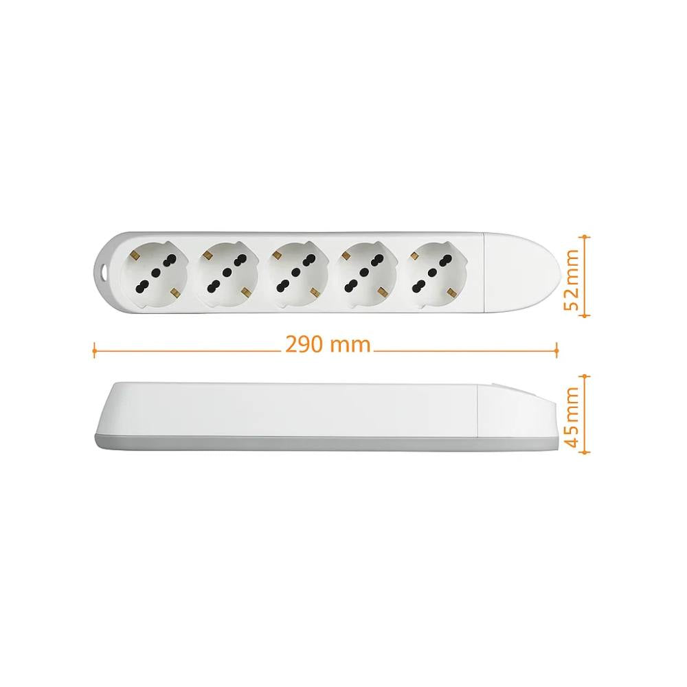 Bticino multipresa poker 3682d bianca 5 prese universali 10 16a