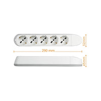 Bticino multipresa poker 3682d bianca 5 prese universali 10 16a