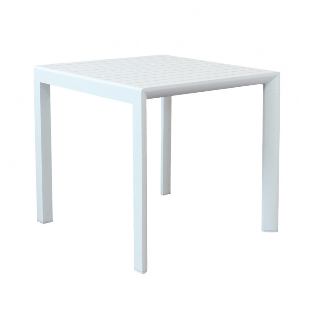 Tavolo In Alluminio Rosario 80X80 Cm Bianco