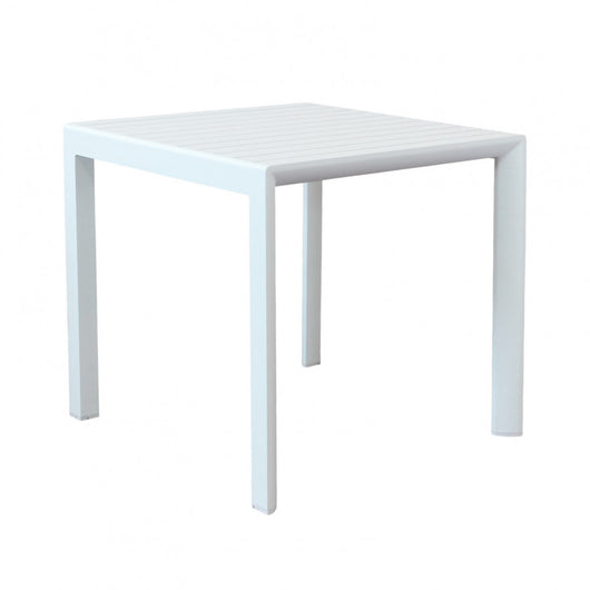Tavolo In Alluminio Rosario 80X80 Cm Bianco