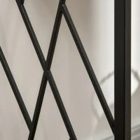 Tavolo Consolle da Ingresso in Stile Industriale, Mobile Vintage in Acciaio e Legno, 120x35x75cm, Marrone