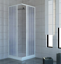 Box doccia 90x90 in PVC mod. Acquario con apertura centrale