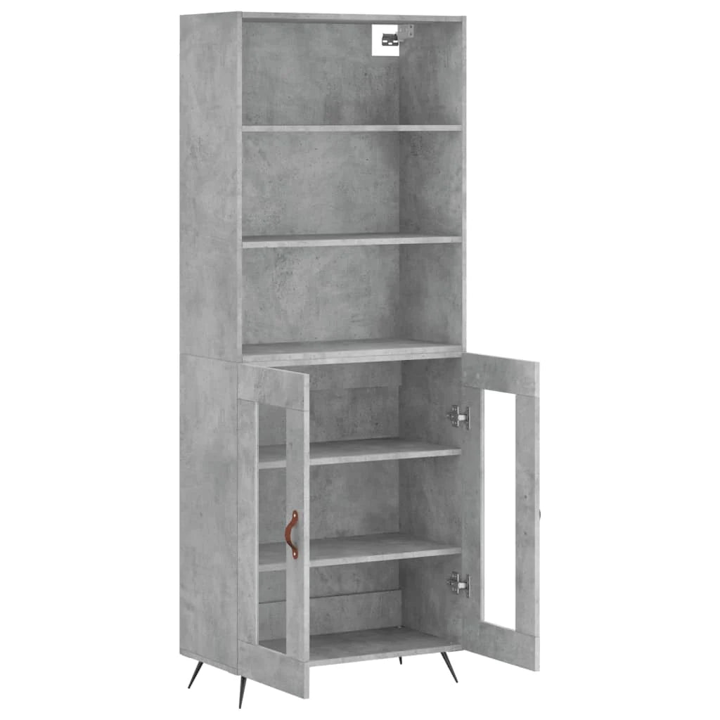 Buffet credenza cassettiera armadio mobile contenitore organizer cucina soggiorno salotto alto 69,5 x 34 x 180 cm legno ingegnerizzato grigio 02_0034623