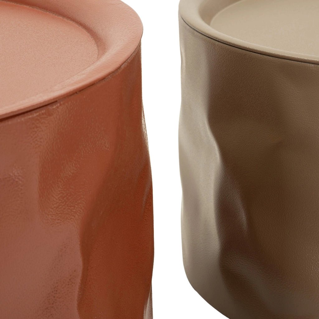 Ganovama, Tavolino da Salotto set da 2, 34x66x66h cm Rosso