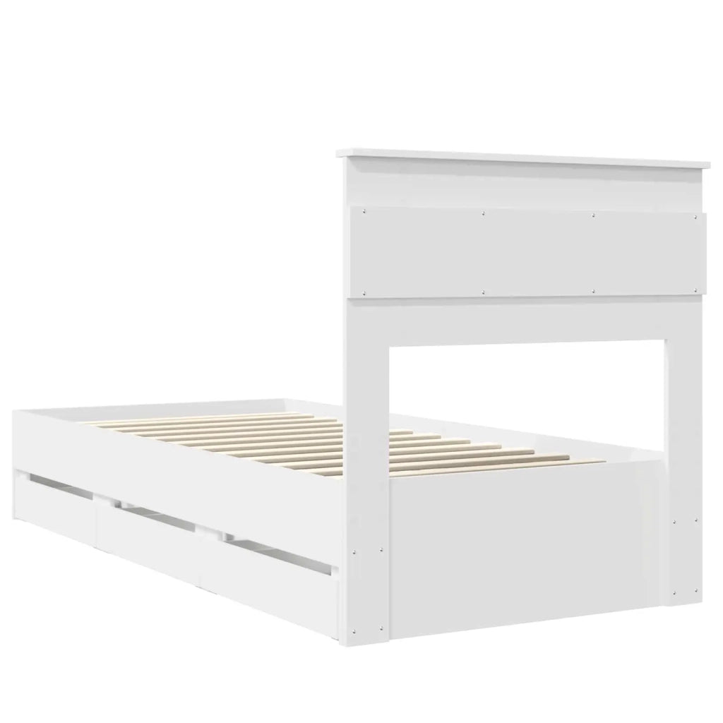 Struttura del letto Bianco 100 x 200 cm Legno Ingegnerizzato