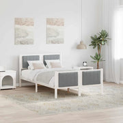 Struttura del Letto Bianco e grigio chiaro 120 x 190 cm 878488