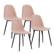 Set 4 Sedie 43x42x86 cm in Similpelle Bella Sabbia