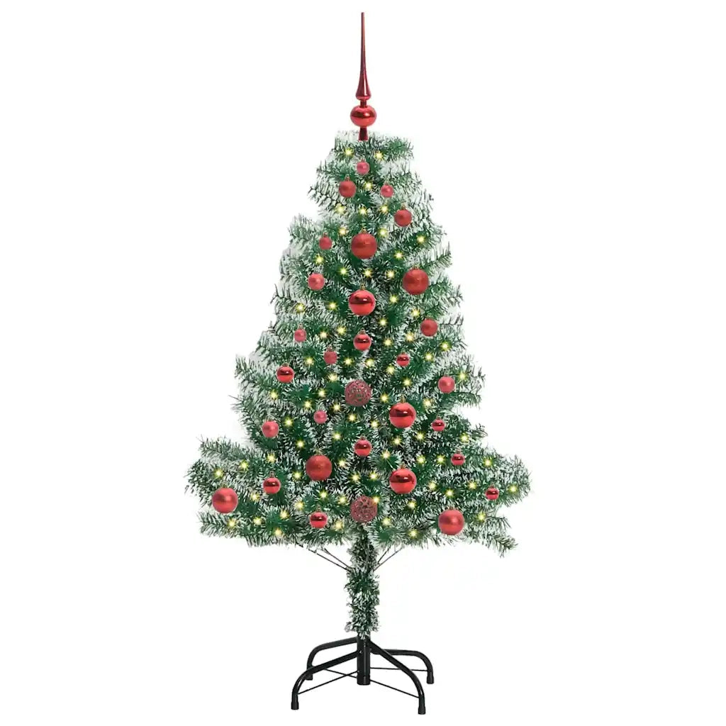 Albero di Natale Artificiale Imbiancato con Luci LED 120 cm 3396797