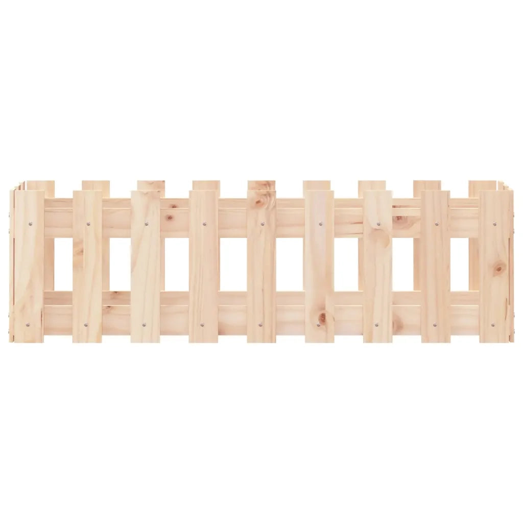 Fioriera Rialzata Giardino a Recinzione-Vaso da Esterno-Supporto per Vaso 100x30x30 cm Legno Pino
