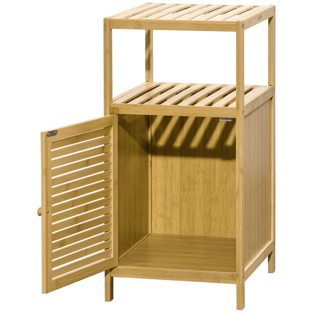Mobile da bagno in bamb¨´ con ante e ripiani ¨C zephmum ¨C 33x36,5x67 cm naturale