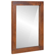 vidaXL Specchio con specchio marrone e argento 50 x 70 cm