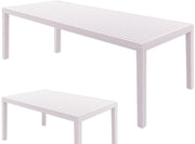 TAVOLO IN RESINA INDO BIANCO ALLUNGABILE 150-220X90
