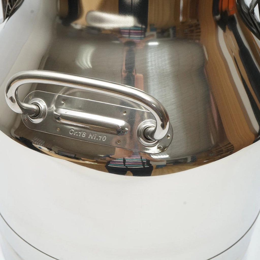 Brocca per latte in acciaio inox con coperchio, mungitrice per mucche da 20 litri Breckner Germany