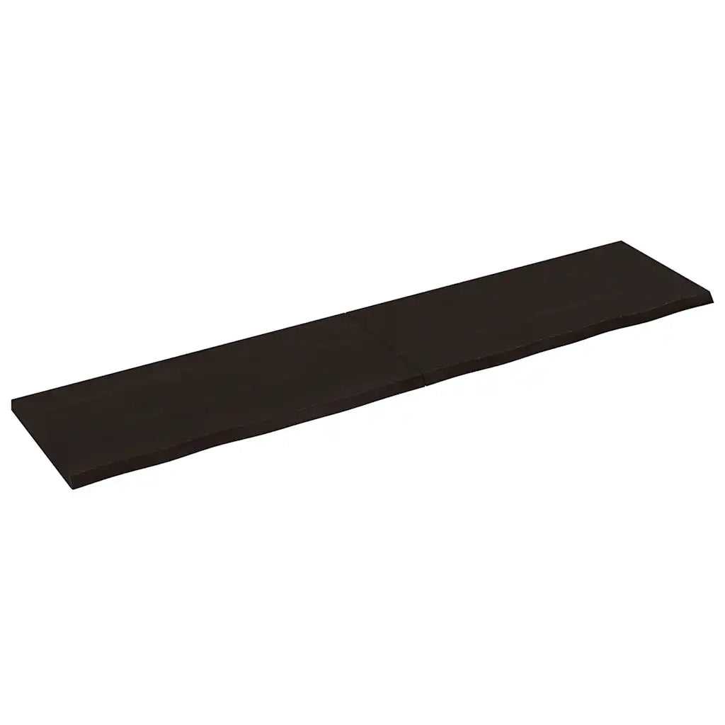 Piano Tavolo Marrone 220x50x(2-4) cm Rovere Massello Trattatocod mxl 96867