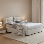Arieta, Letto Piazza e Mezza Materasso Incluso Made in Italy, Bianco