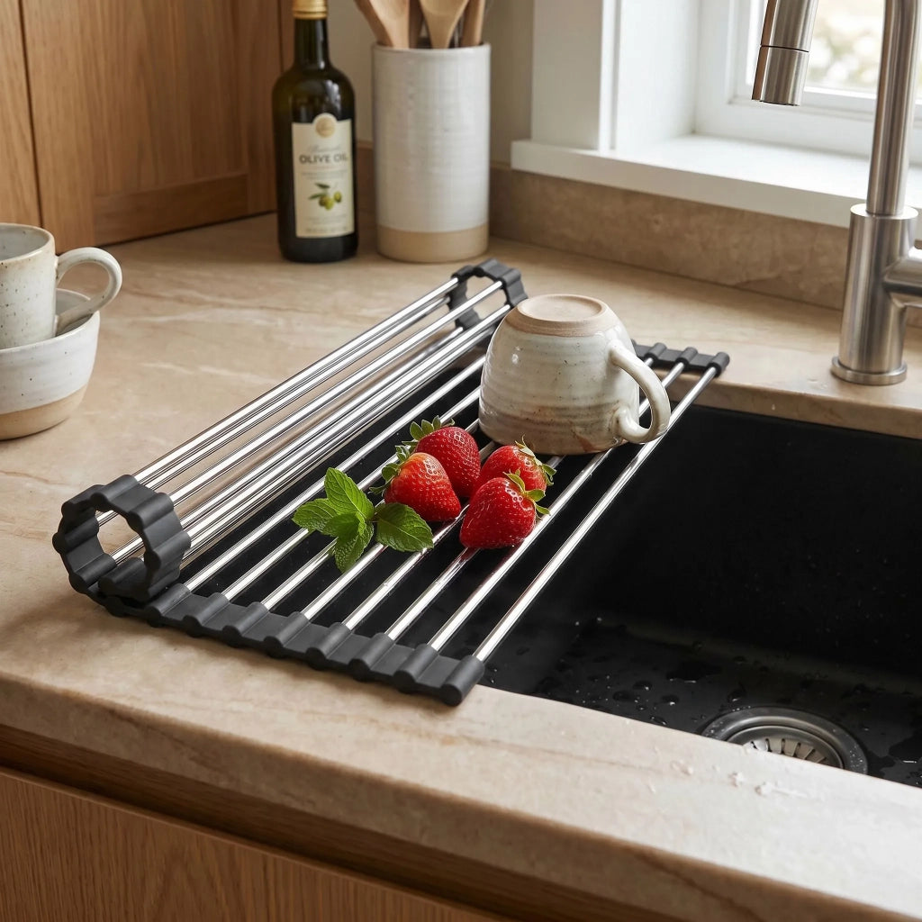 Set Di Accessori Per Lavello Da Cucina 3 Pz. Rea Black