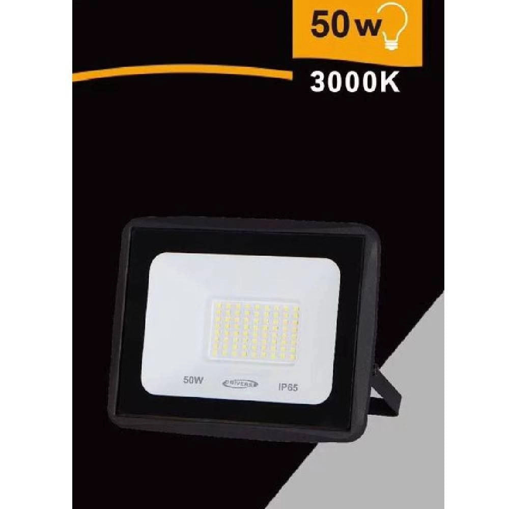 Trade Shop - Faretto Led Faro 50 Watt 4500 Lm Ip65 Nero Luce Calda Fredda Naturale Ek02-50w-n -