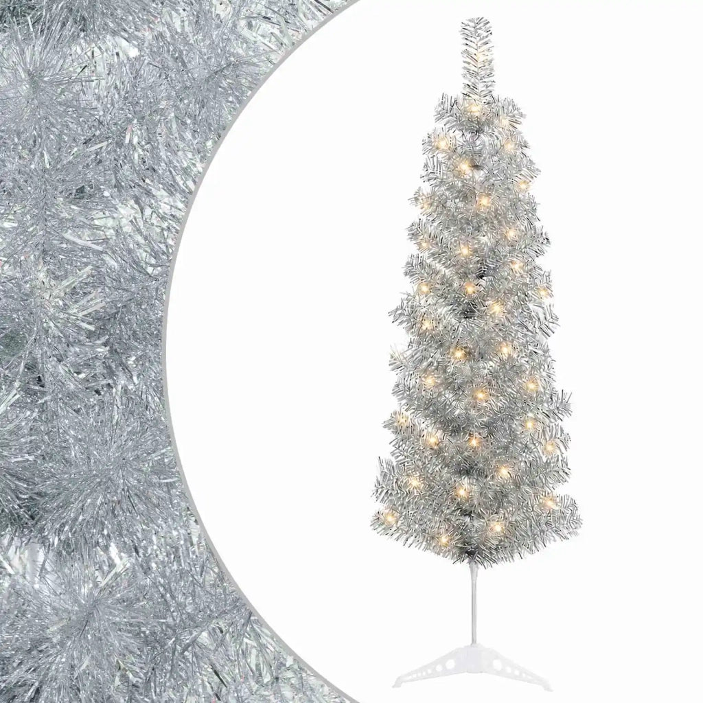 Albero di Natale Artificiale Sottile 150 cm 150 LED 3461196