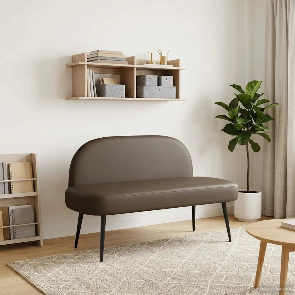 Panchina imbottita con schienale Grigio 110 x 60 x 76 cm 42040801
