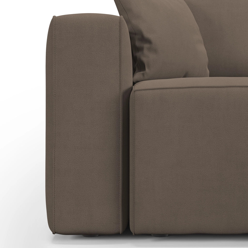 Morfeo Divano 3 sedute tessuto impermeabile 245 cm marrone