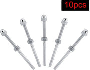 Manicotto per Handrail Tensioner in Acciaio Inox - 10 Unità per Sistemi di Cavi da 1/8 - Duraturo e Resistente - Ideale per l'Installazione - Fissaggio di Cavi - Adatto per...