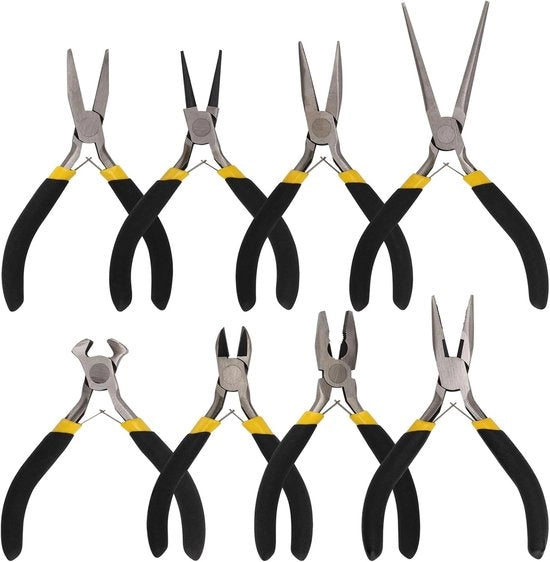 Set di 8 attrezzi per gioielli - Inclusi diversi attrezzi e taglierino per fili - Per la creazione di gioielli