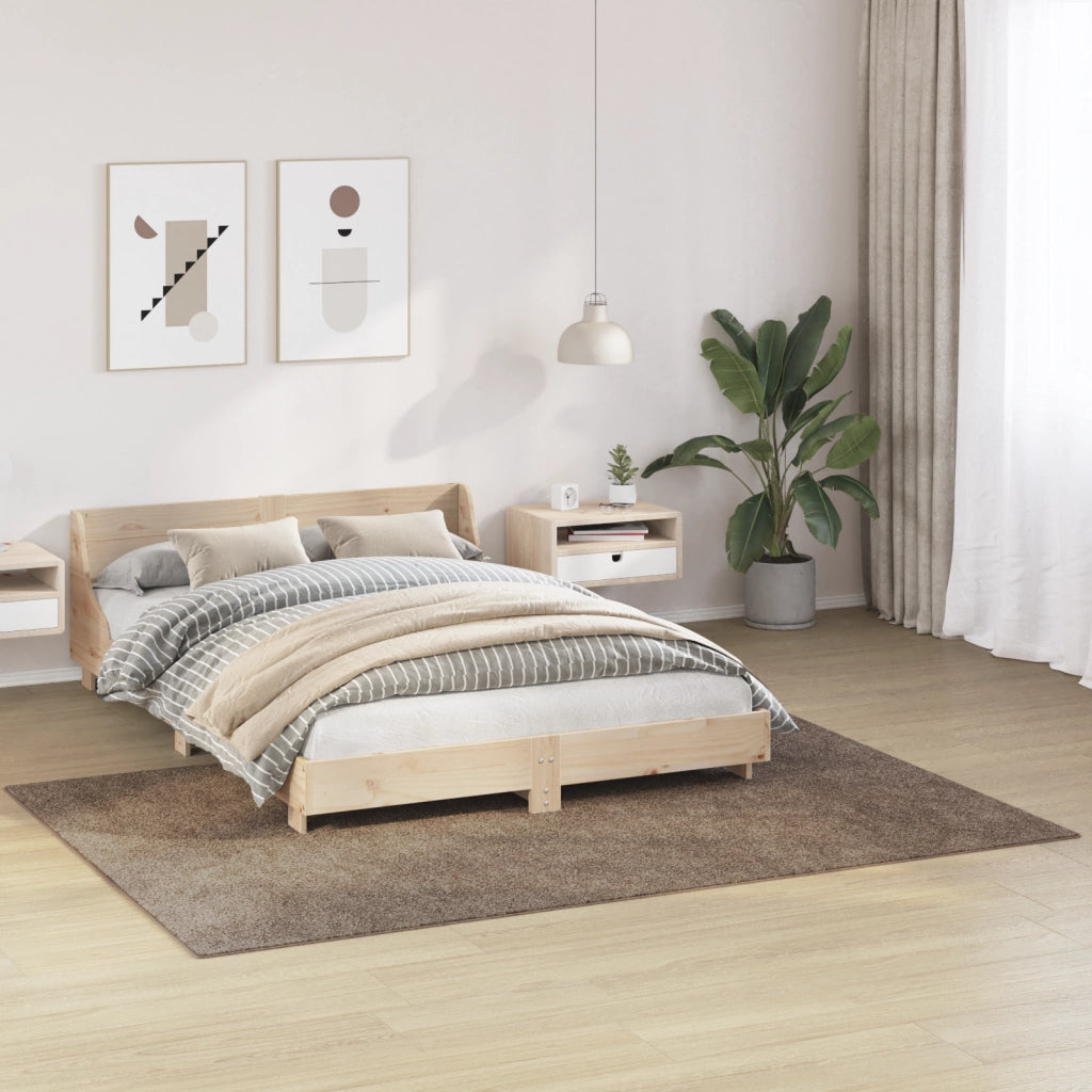 Tappeto Shaggy con retro in lattice marrone 160x230 cm