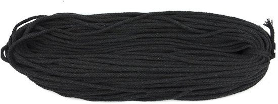 Tessuto in cotone 60 m - Corda in cotone - Gonna macramè - Corda intrecciata - Attività di fai da te per ricamo - Diametro 7 mm