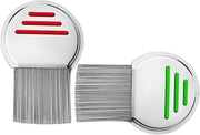 Due pezzi di acciaio inossidabile anti-kam per la rimozione di capelli di lombrico (rosso e verde)